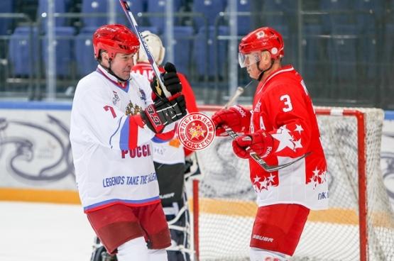 Открытая тренировка российской сборной Легенд мирового хоккея